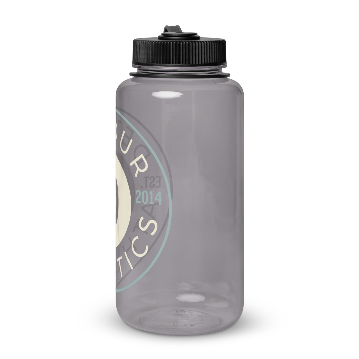 Wide mouth plastic water bottle